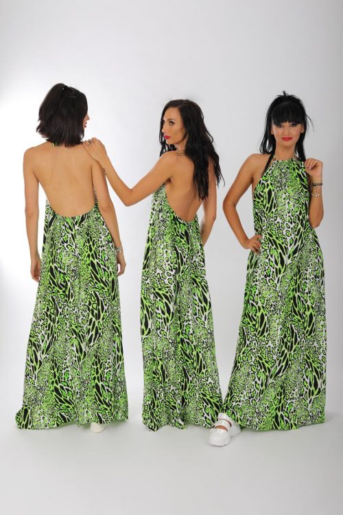 Alara Green Print Dress